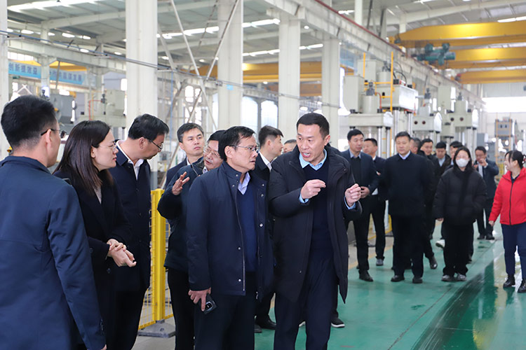 滕州市政協(xié)副主席董鴻洋聽取沃達(dá)重工董事長劉衛(wèi)東項目推進情況